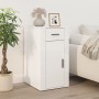 Glossy white plywood desk cabinet 40x49x75 cm by vidaXL, Closets and storage - Ref: Foro24-816794, Price: 57,99 €, Discount: %