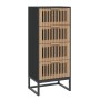 Tall black plywood sideboard 40x30x95 cm by vidaXL, Sideboards - Ref: Foro24-352125, Price: 141,78 €, Discount: %