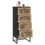 Tall black plywood sideboard 40x30x95 cm by vidaXL, Sideboards - Ref: Foro24-352125, Price: 141,78 €, Discount: %