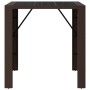 Bar table with brown PE rattan glass surface 105x80x110 cm by vidaXL, Garden tables - Ref: Foro24-362593, Price: 139,44 €, Di...