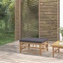 Reposapiés de jardín bambú con cojín gris oscuro de vidaXL, Sofás modulares de exterior - Ref: Foro24-362310, Precio: 95,99 €...