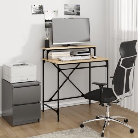 Iron and Sonoma plywood desktop 80x50x90 cm by vidaXL, Desks - Ref: Foro24-826705, Price: 59,59 €, Discount: %