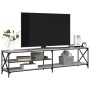 Sonoma gray metal and plywood TV cabinet 200x40x50 cm by vidaXL, TV Furniture - Ref: Foro24-826742, Price: 76,68 €, Discount: %