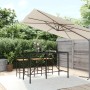 Hoher Stehtisch aus PE-Rattan und schwarzer Glasoberfläche, 180 x 70 x 110 cm von vidaXL, Gartentische - Ref: Foro24-362591, ...