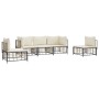 Gartenmöbel-Set 5-teilig und Kissen aus PE-Rattan Anthrazit von vidaXL, Outdoor-Sofas - Ref: Foro24-3186716, Preis: 391,56 €,...