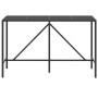 Mesa alta bar ratán PE y superficie vidrio negro 180x70x110 cm de vidaXL, Mesas de jardín - Ref: Foro24-362591, Precio: 88,85...