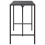 Mesa alta bar ratán PE y superficie vidrio negro 180x70x110 cm de vidaXL, Mesas de jardín - Ref: Foro24-362591, Precio: 88,85...