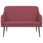 Banco de tela rojo tinto 110x76x80 cm de vidaXL, Bancos - Ref: Foro24-351486, Precio: 92,70 €, Descuento: %