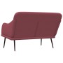 Banco de tela rojo tinto 110x76x80 cm de vidaXL, Bancos - Ref: Foro24-351486, Precio: 92,70 €, Descuento: %