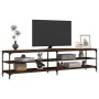 Metal TV cabinet and brown oak plywood 200x30x50cm by vidaXL, TV Furniture - Ref: Foro24-826763, Price: 78,06 €, Discount: %