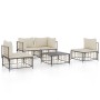 Gartenmöbel-Set 5-teilig und Kissen aus PE-Rattan Anthrazit von vidaXL, Outdoor-Sofas - Ref: Foro24-3186714, Preis: 387,76 €,...