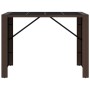 Mesa alta bar superficie vidrio ratán PE marrón 145x80x110 cm de vidaXL, Mesas de jardín - Ref: Foro24-362596, Precio: 157,99...