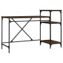 Desk with iron and oak wood shelves, brown, 135x50x90 cm. by vidaXL, Desks - Ref: Foro24-826713, Price: 80,49 €, Discount: %