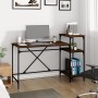 Desk with iron and oak wood shelves, brown, 135x50x90 cm. by vidaXL, Desks - Ref: Foro24-826713, Price: 80,49 €, Discount: %