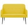 Banco de tela amarillo claro 110x76x80 cm de vidaXL, Bancos - Ref: Foro24-351491, Precio: 92,70 €, Descuento: %