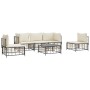 Gartenmöbel-Set 6-teilig und anthrazitfarbene PE-Rattan-Kissen von vidaXL, Outdoor-Sofas - Ref: Foro24-3186718, Preis: 462,96...