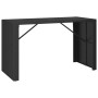 High bar table made of PE rattan and black glass surface, measuring 185x80x110 cm. by vidaXL, Garden tables - Ref: Foro24-362...