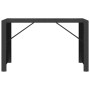 High bar table made of PE rattan and black glass surface, measuring 185x80x110 cm. by vidaXL, Garden tables - Ref: Foro24-362...