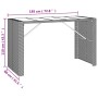 Stehtisch PE Rattan und schwarzes Glas Oberfläche 185x80x110 cm von vidaXL, Gartentische - Ref: Foro24-362600, Preis: 273,92 ...