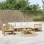 Garden furniture set 7 pieces bamboo and cream white cushions by vidaXL, Garden sets - Ref: Foro24-3155205, Price: 786,26 €, ...