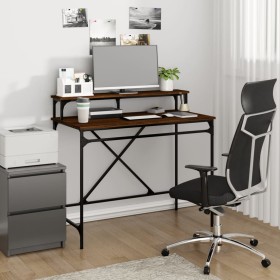 Iron and oak brown plywood desk 100x50x90 cm by vidaXL, Desks - Ref: Foro24-826703, Price: 61,35 €, Discount: %