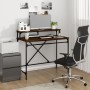 Iron and oak brown plywood desk 100x50x90 cm by vidaXL, Desks - Ref: Foro24-826703, Price: 52,84 €, Discount: %