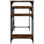 Desk with iron and smoke oak wood shelves 105x50x90 cm by vidaXL, Desks - Ref: Foro24-826716, Price: 74,80 €, Discount: %