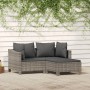 3-teiliges Gartenmöbel-Set und graue synthetische Rattankissen von vidaXL, Gartensets - Ref: Foro24-362685, Preis: 256,94 €, ...