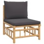 7-piece bamboo garden furniture set with dark gray cushions by vidaXL, Garden sets - Ref: Foro24-3155213, Price: 623,08 €, Di...