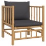 7-piece bamboo garden furniture set with dark gray cushions by vidaXL, Garden sets - Ref: Foro24-3155213, Price: 623,08 €, Di...