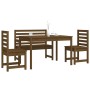 Set de comedor de jardín 4 pzas madera maciza pino marrón miel de vidaXL, Conjuntos de jardín - Ref: Foro24-3154692, Precio: ...