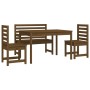 Set de comedor de jardín 4 pzas madera maciza pino marrón miel de vidaXL, Conjuntos de jardín - Ref: Foro24-3154692, Precio: ...