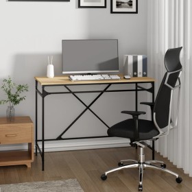 Sonoma oak plywood iron desk 100x50x75cm by vidaXL, Desks - Ref: Foro24-826720, Price: 93,92 €, Discount: %