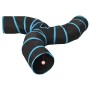 Túnel para gatos con 3 salidas poliéster negro y azul 25 cm de vidaXL, Tiendas y túneles de juego - Ref: Foro24-172186, Preci...