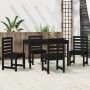 Juego de comedor de jardín 5 piezas madera maciza pino negro de vidaXL, Conjuntos de jardín - Ref: Foro24-3154687, Precio: 25...