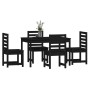 Garden dining set 5 pieces solid black pine wood by vidaXL, Garden sets - Ref: Foro24-3154687, Price: 254,86 €, Discount: %