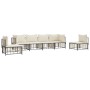 Gartenmöbel-Set 6-teilig und anthrazitfarbene PE-Rattan-Kissen von vidaXL, Outdoor-Sofas - Ref: Foro24-3186720, Preis: 463,81...