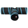 Cat tunnel 3 ways black and blue polyester 90 cm by vidaXL, Play tents and tunnels - Ref: Foro24-172182, Price: 20,80 €, Disc...