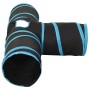 Cat tunnel 3 ways black and blue polyester 90 cm by vidaXL, Play tents and tunnels - Ref: Foro24-172182, Price: 20,80 €, Disc...