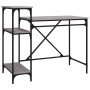 Desk with iron and gray Sonoma wood shelves 105x50x90cm by vidaXL, Desks - Ref: Foro24-826717, Price: 65,58 €, Discount: %