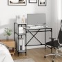 Desk with iron and gray Sonoma wood shelves 105x50x90cm by vidaXL, Desks - Ref: Foro24-826717, Price: 65,58 €, Discount: %