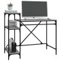 Desk with iron and gray Sonoma wood shelves 105x50x90cm by vidaXL, Desks - Ref: Foro24-826717, Price: 65,58 €, Discount: %