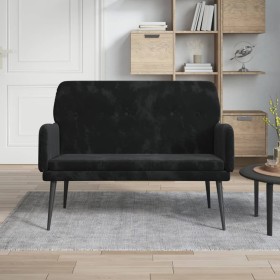 Banco de terciopelo negro 108x79x79 cm de vidaXL, Bancos - Ref: Foro24-351419, Precio: 148,72 €, Descuento: %