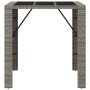 Mesa alta bar con superficie vidrio ratán PE gris 105x80x110 cm de vidaXL, Mesas de jardín - Ref: Foro24-362595, Precio: 184,...