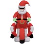 Papá Noel inflable de Navidad con luces LED 156 cm de vidaXL, Luces de Navidad - Ref: Foro24-345303, Precio: 78,23 €, Descuen...