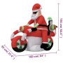 Papá Noel inflable de Navidad con luces LED 156 cm de vidaXL, Luces de Navidad - Ref: Foro24-345303, Precio: 90,41 €, Descuen...