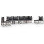 Gartenmöbel-Set 6-teilig und Kissen aus PE-Rattan Anthrazit von vidaXL, Outdoor-Sofas - Ref: Foro24-3186721, Preis: 462,99 €,...