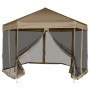 Carpa desmontable hexagonal paredes gris taupe 3,6x3,1m 220g/m² de vidaXL, Carpas y cenadores - Ref: Foro24-362013, Precio: 2...