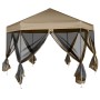 Carpa desmontable hexagonal paredes gris taupe 3,6x3,1m 220g/m² de vidaXL, Carpas y cenadores - Ref: Foro24-362013, Precio: 2...