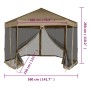 Carpa desmontable hexagonal paredes gris taupe 3,6x3,1m 220g/m² de vidaXL, Carpas y cenadores - Ref: Foro24-362013, Precio: 2...